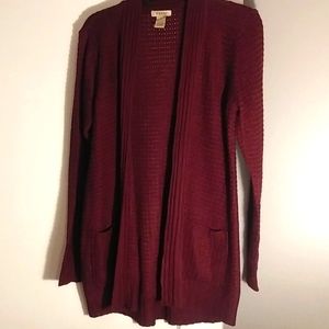 COPY - Wine Colored Cardigan
